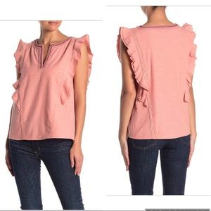 Frye top with ruffles